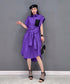 Half Sleeve Color Pop Pocket Dress